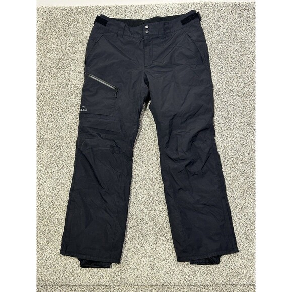 Men’s LL Bean Wildcat Waterproof Insulated Snow Pants Black Large - Picture 1 of 11